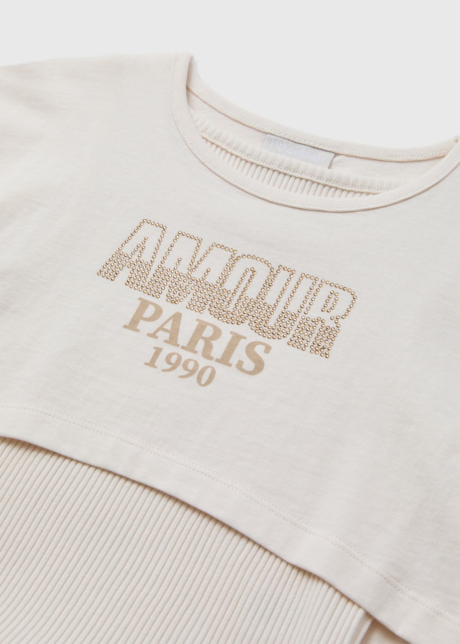 Cream 2 in 1 Top (7-13yrs)