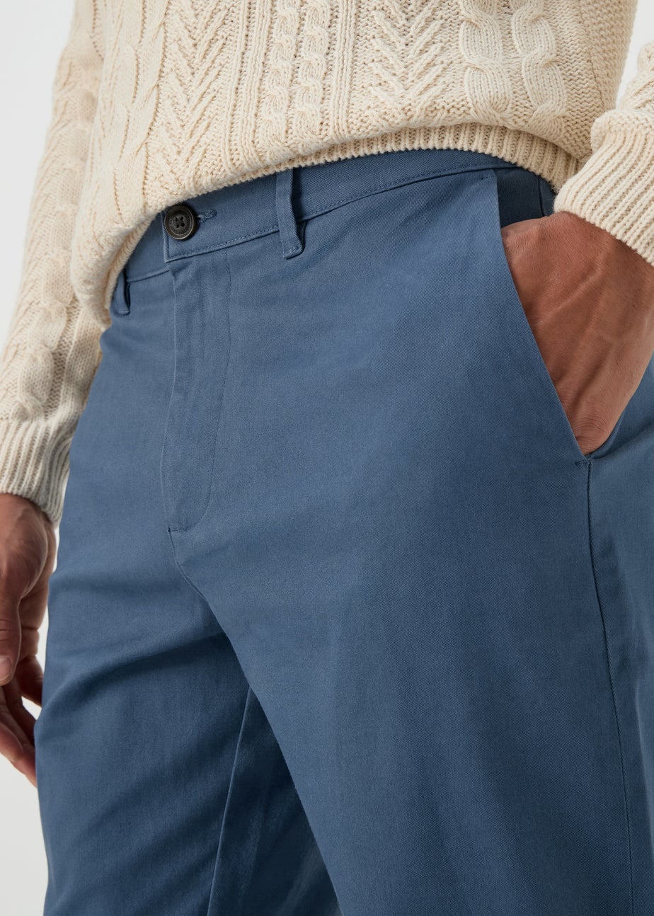 Blue Slim Fit Stretch Chinos