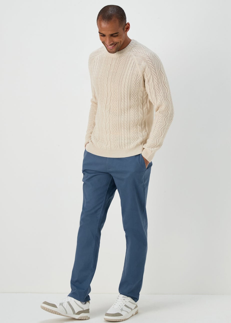 Blue Slim Fit Stretch Chinos
