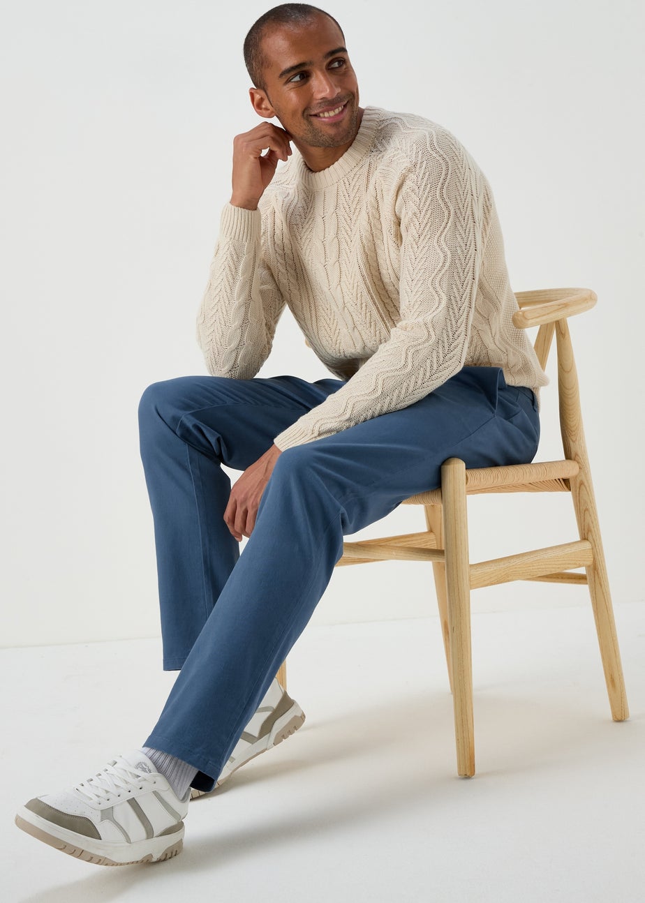 Blue Slim Fit Stretch Chinos