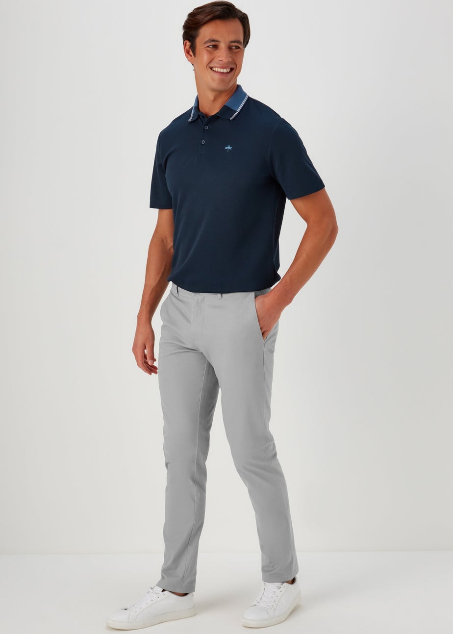Grey Slim Fit Stretch Chinos