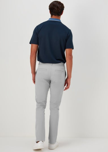 Grey Slim Fit Stretch Chinos