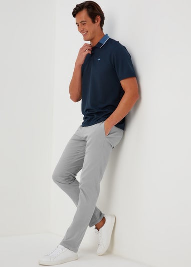 Grey Slim Fit Stretch Chinos