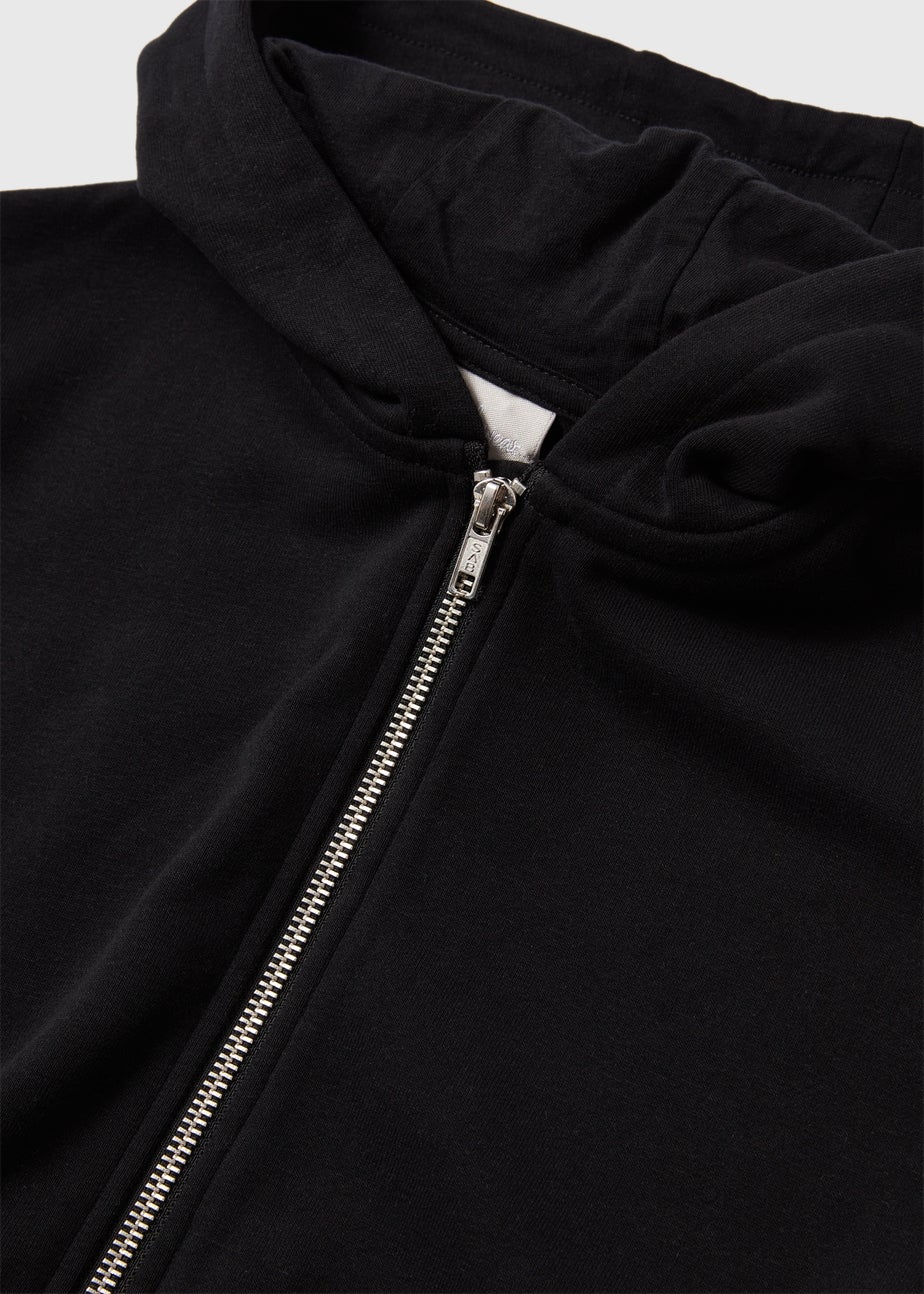 Girls Black Zip Up Hoodie (7-15yrs)