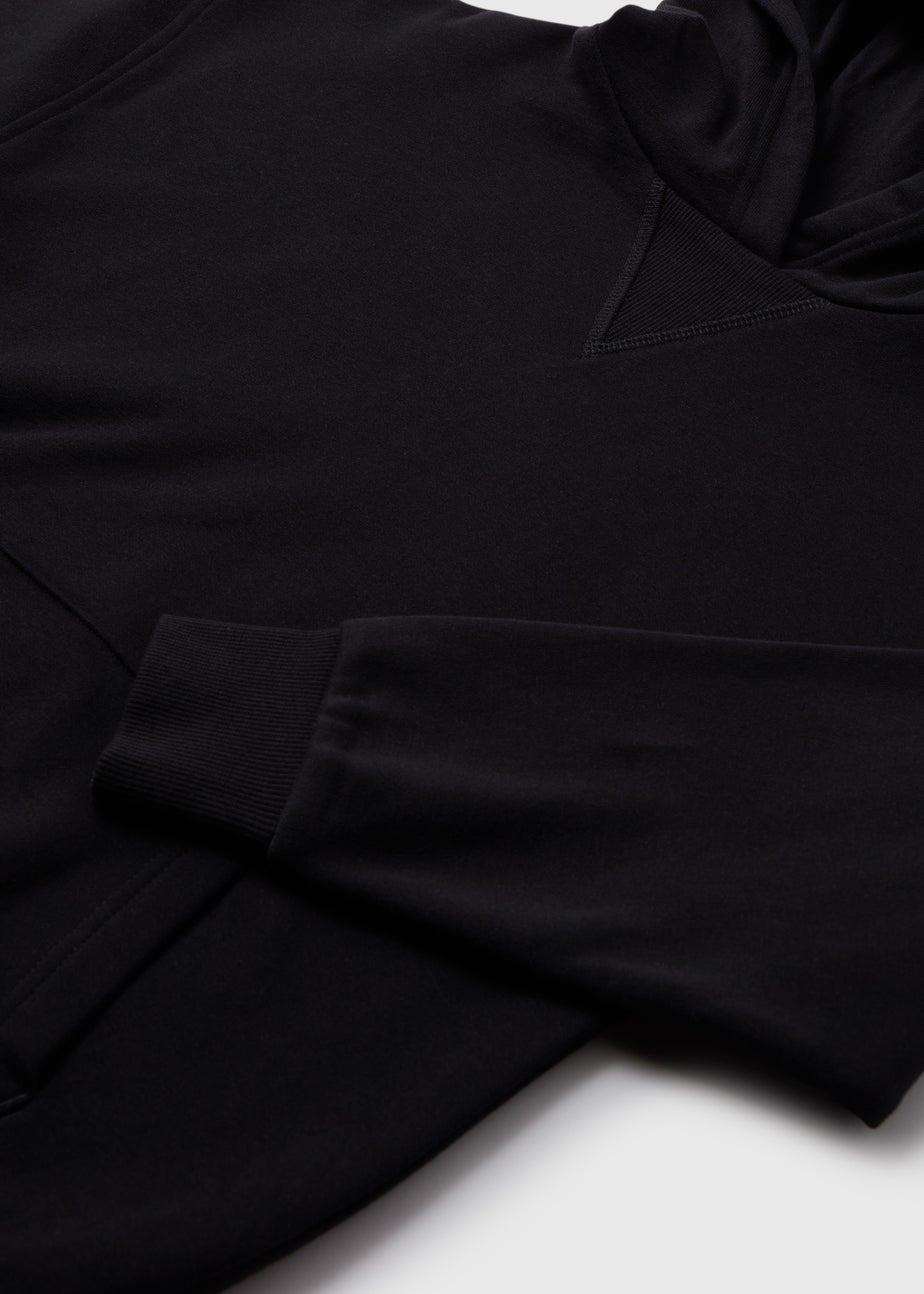 Girls Black Oversized Hoodie (7-15yrs)