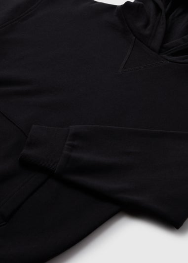 Girls Black Oversized Hoodie (7-15yrs)