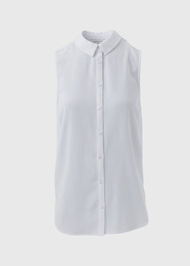 White Sleeveless Shirt