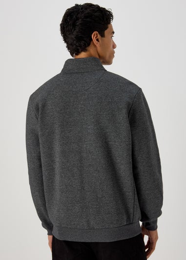 Black Grindle Essential Funnel Neck Jumper