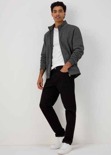 Black Grindle Essential Funnel Neck Jumper