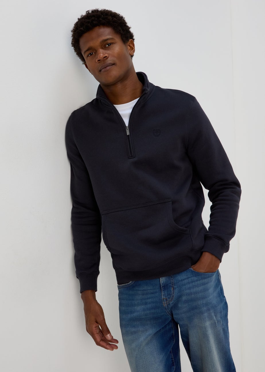 Navy Half Zip Essential Fleece