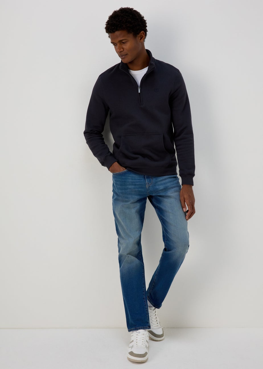 Navy Half Zip Essential Fleece