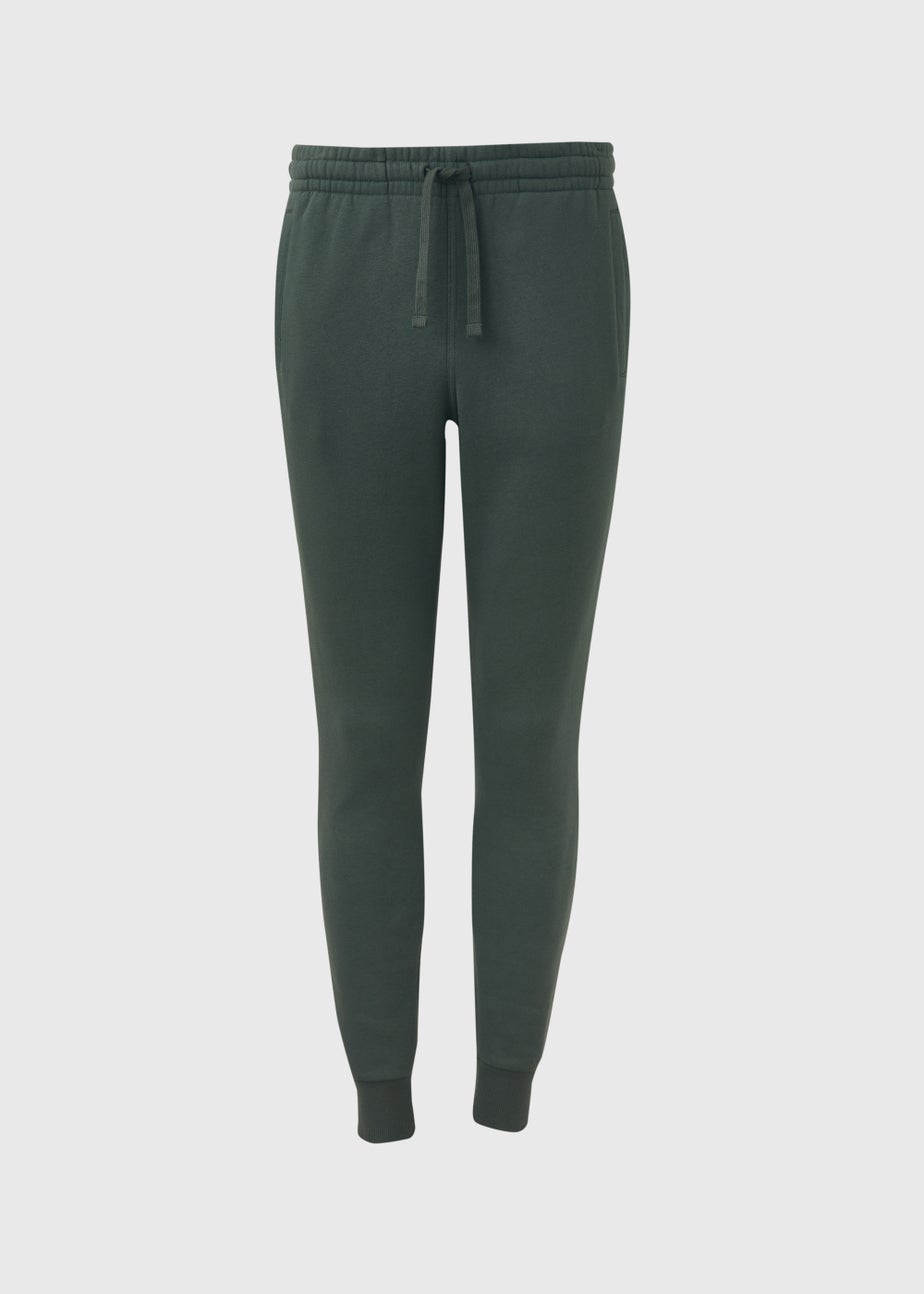 Khaki Slim Fit Cuffed Joggers