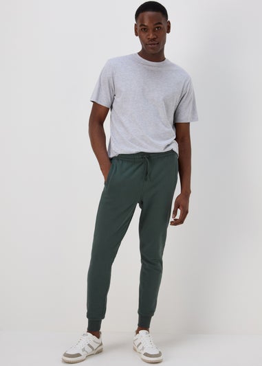 Khaki Slim Fit Cuffed Joggers