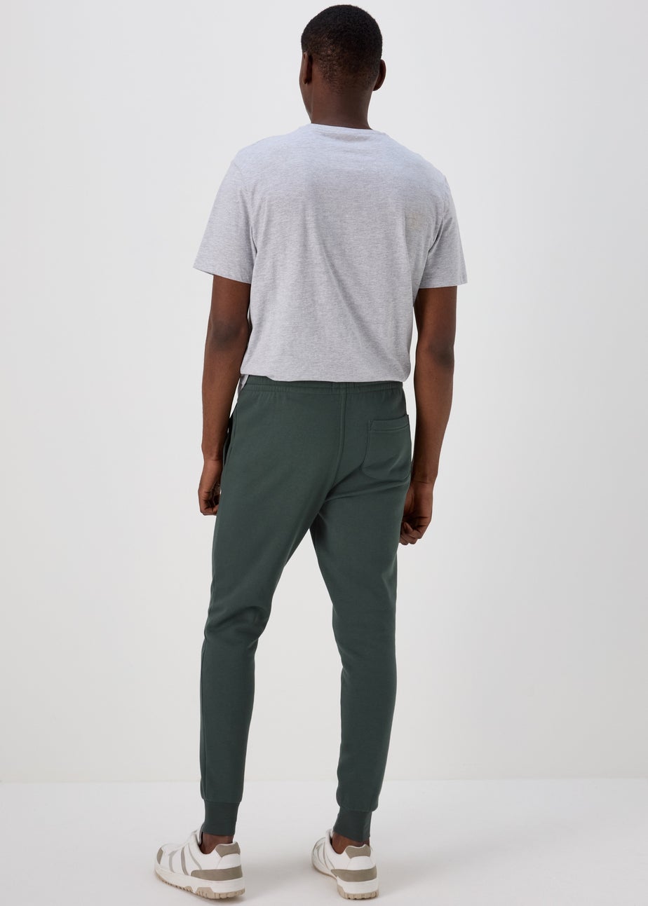 Khaki Slim Fit Cuffed Joggers