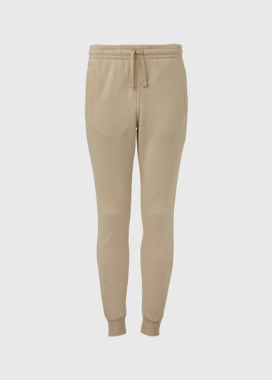 Cream Slim Fit Cuffed Joggers