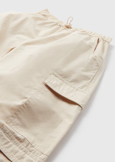 Girls Beige Stone Cargo Pants (7-15yrs)