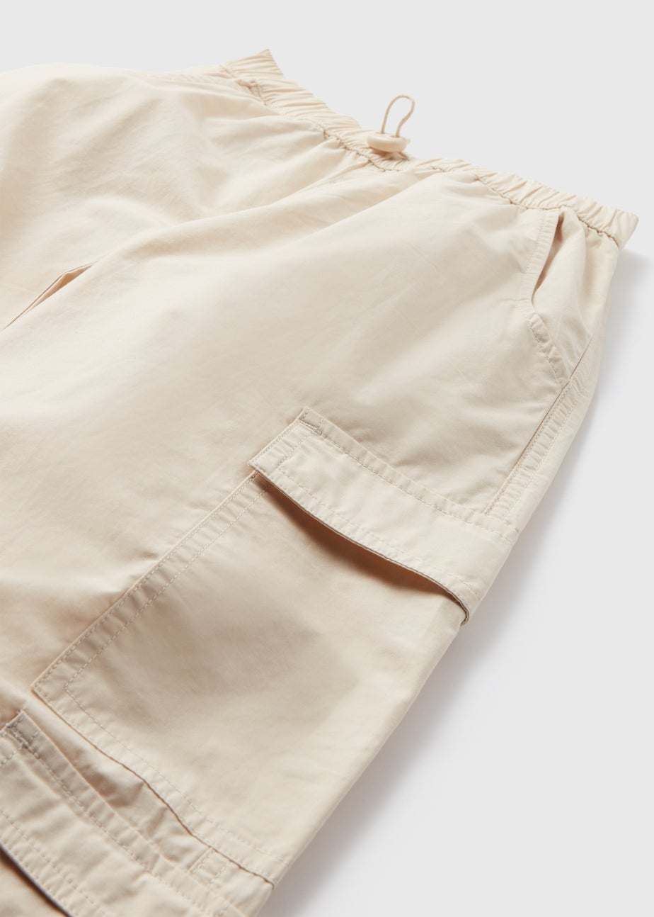 Girls Beige Stone Cargo Pants (7-15yrs)