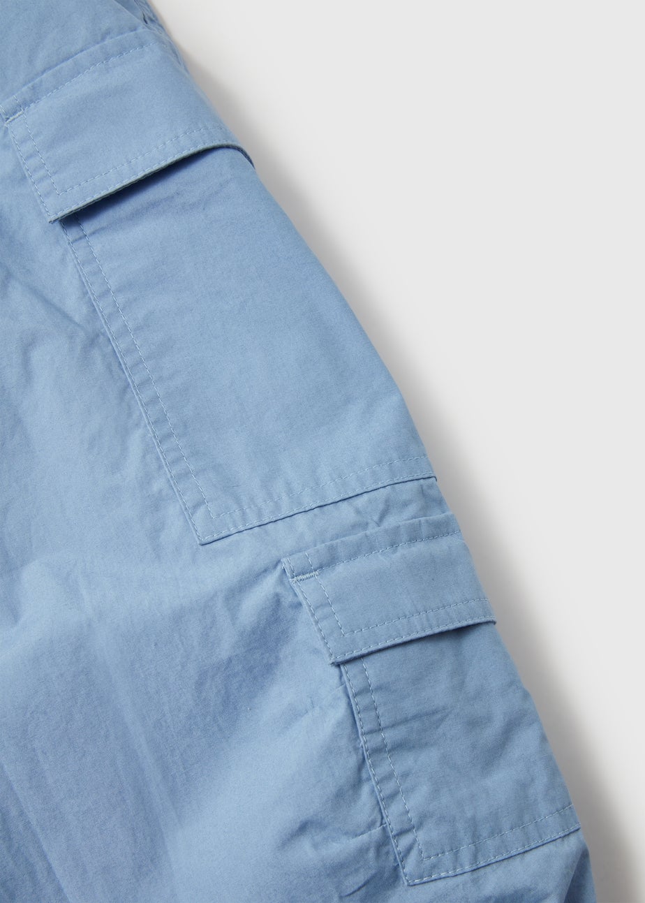 Girls Blue Parachute Pants (7-15yrs)