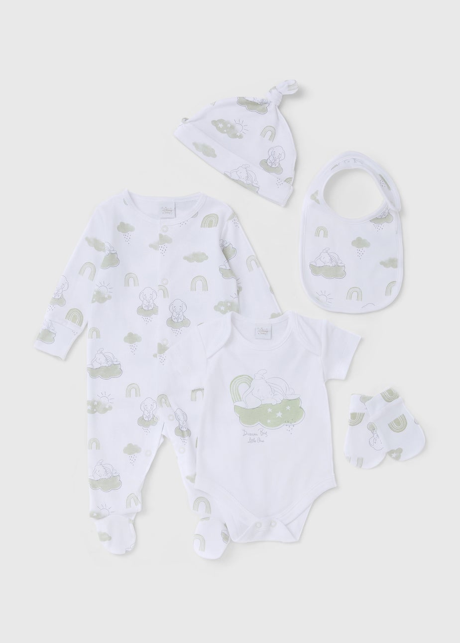 5 Piece Disney Dumbo Sleepuit Set (Tiny Baby-6mths)