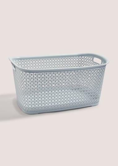 Grey Laundry Basket (41.5cm x 35cm x 54cm)