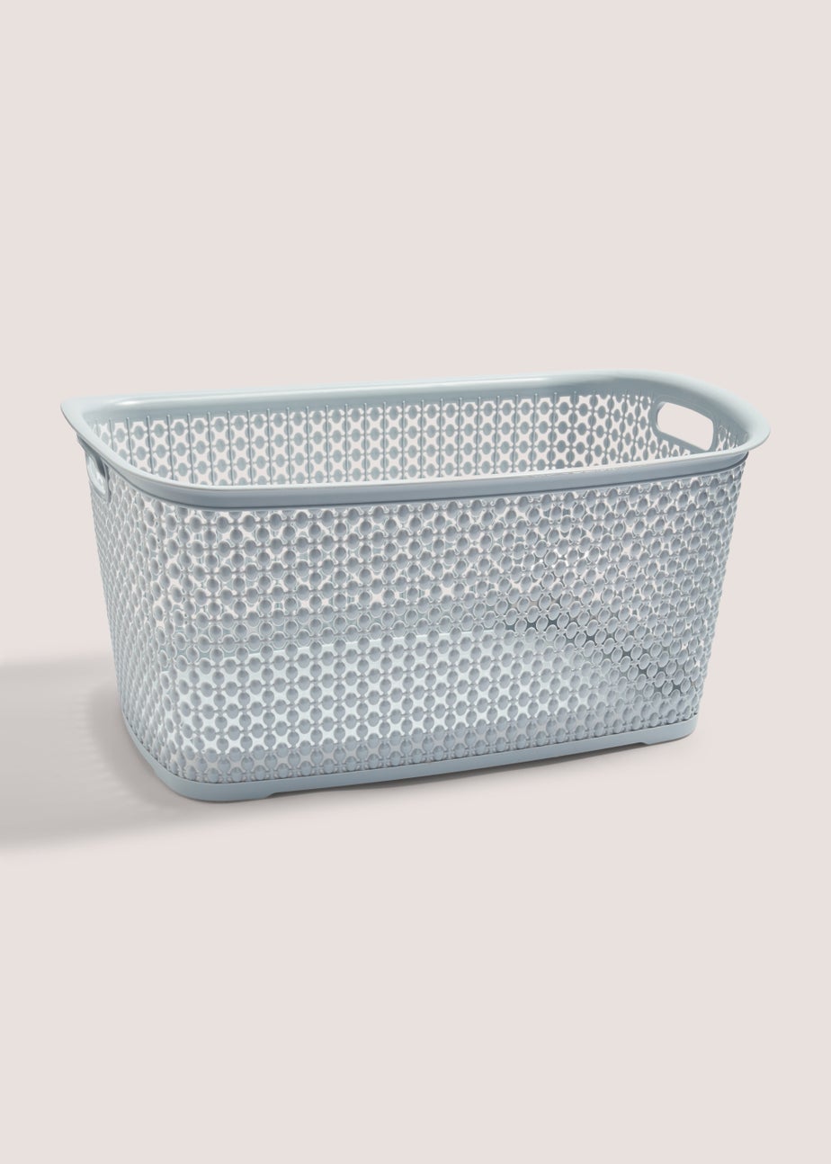 Grey Laundry Basket (41.5cm x 35cm x 54cm)