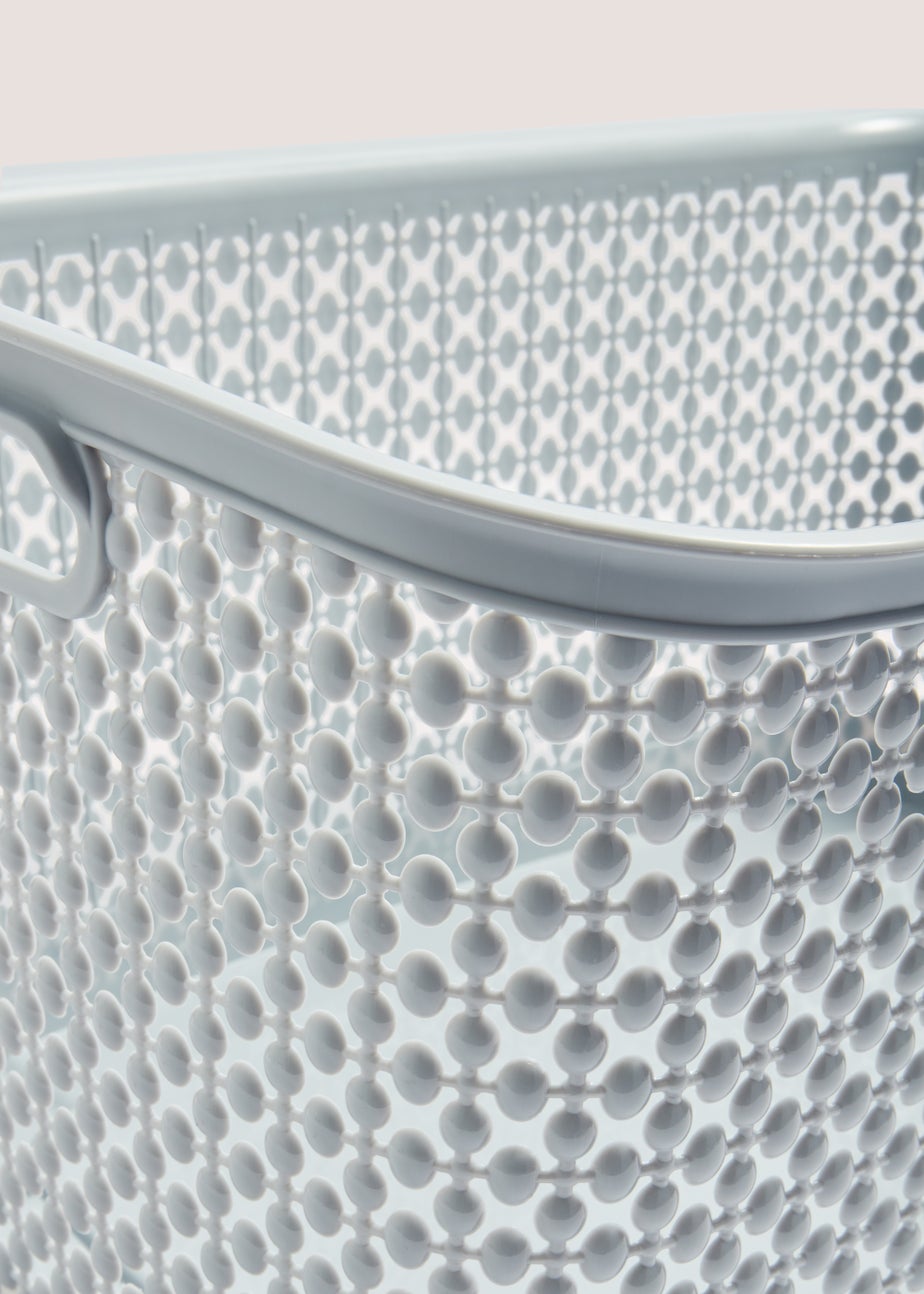 Grey Laundry Basket (41.5cm x 35cm x 54cm)