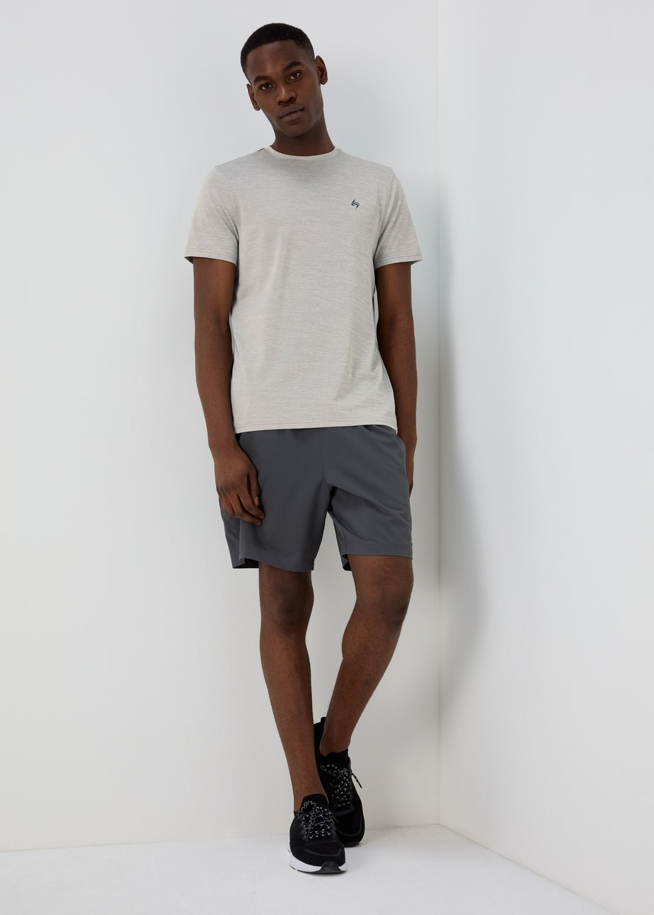 Souluxe Grey Airtex T-Shirt