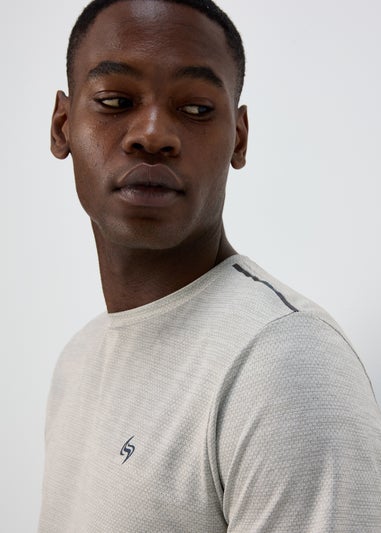 Souluxe Grey Airtex T-Shirt