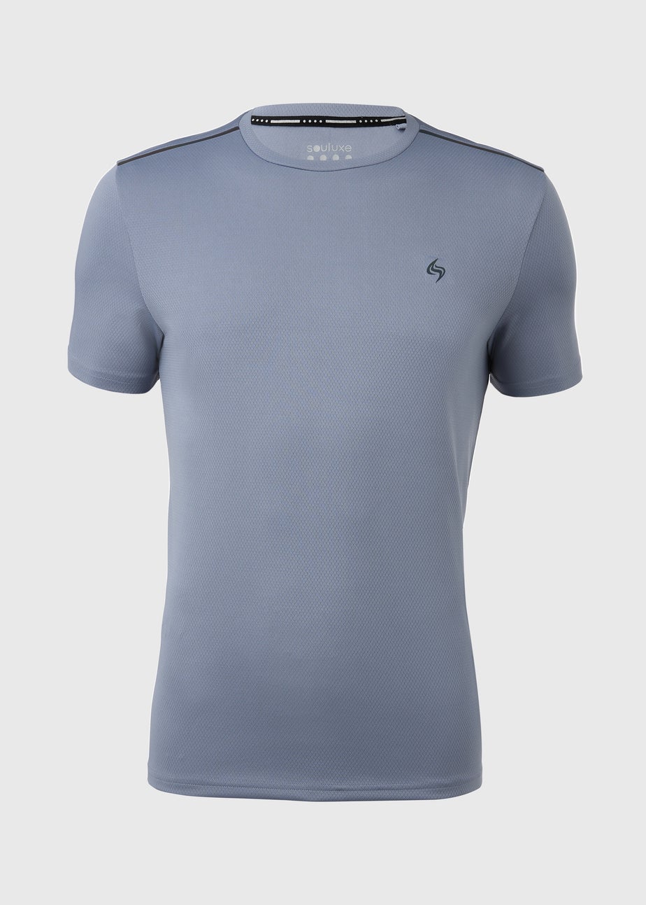 Souluxe Light Blue Hex Bubble T-Shirt