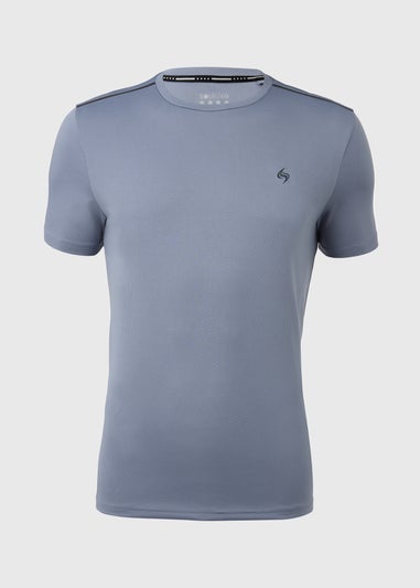 Souluxe Light Blue Hex Bubble T-Shirt
