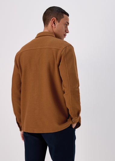 Brown Waffle Shacket