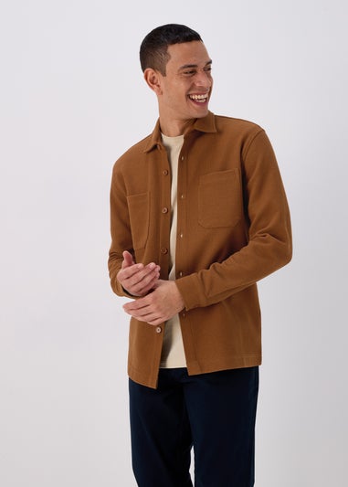 Brown Waffle Shacket