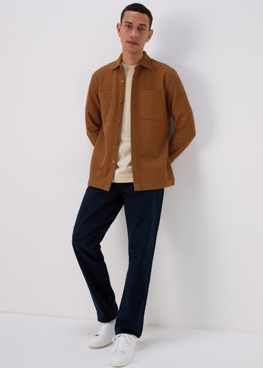 Brown Waffle Shacket