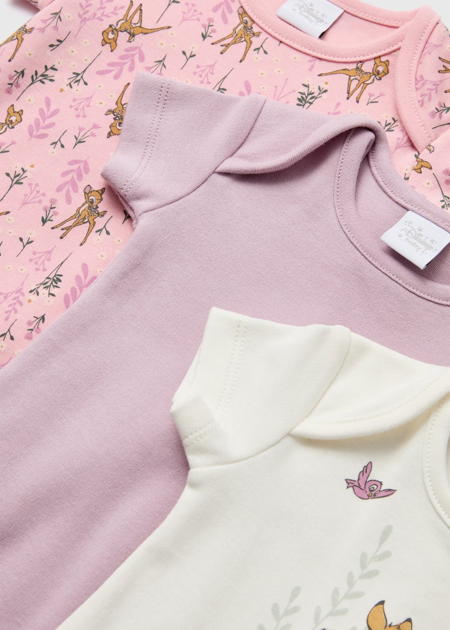 Disney Baby 3 Pack Pink Bambi Bodysuits (Tiny Baby-18mths)
