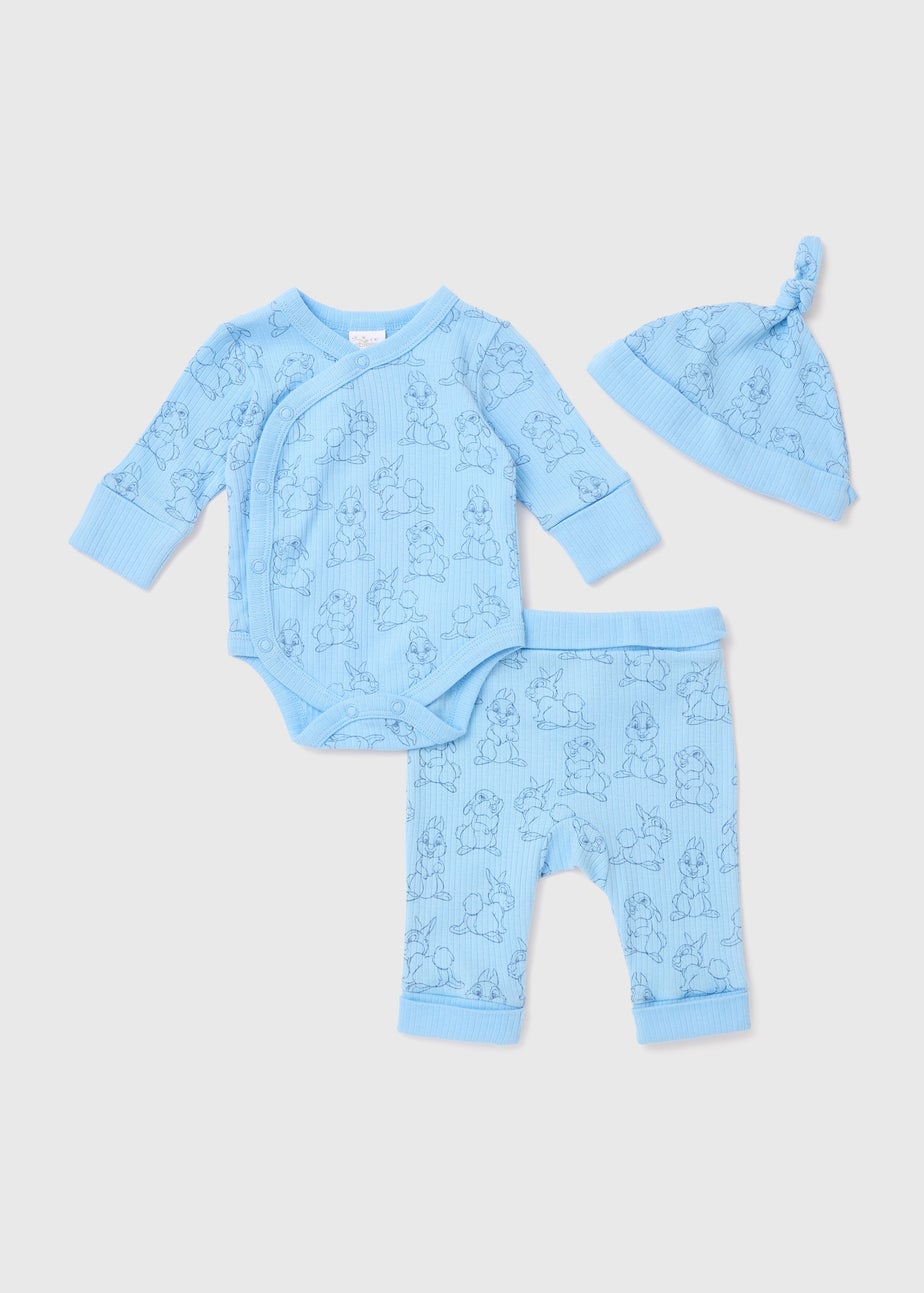 Disney Baby Blue Thumper Ribbed 3 Piece Set (Newborn-23mths)