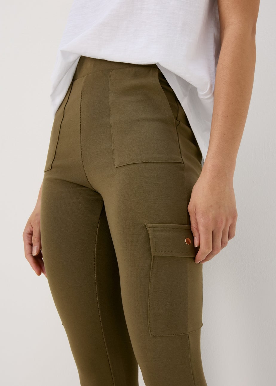 Khaki Utility Leggings