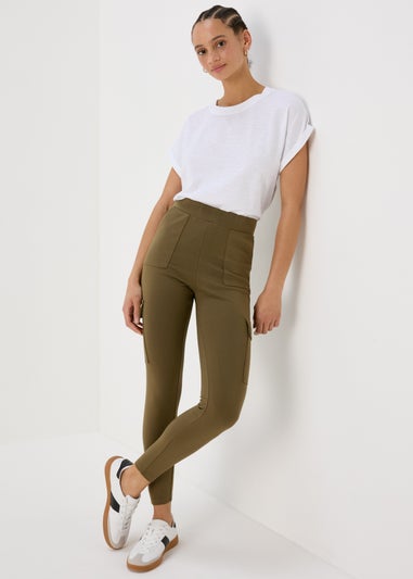 Khaki Utility Leggings