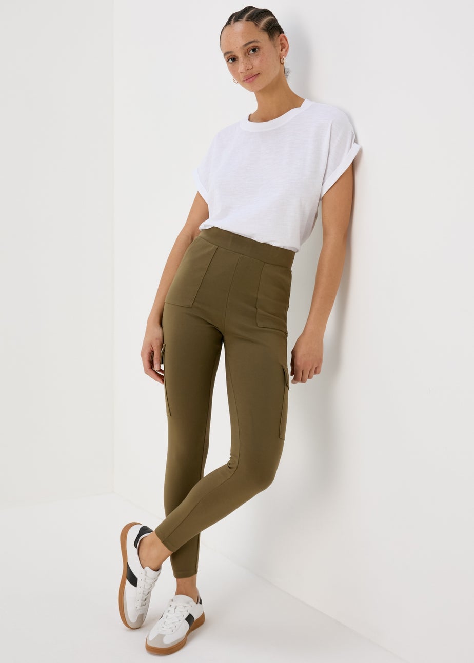 Khaki Utility Leggings