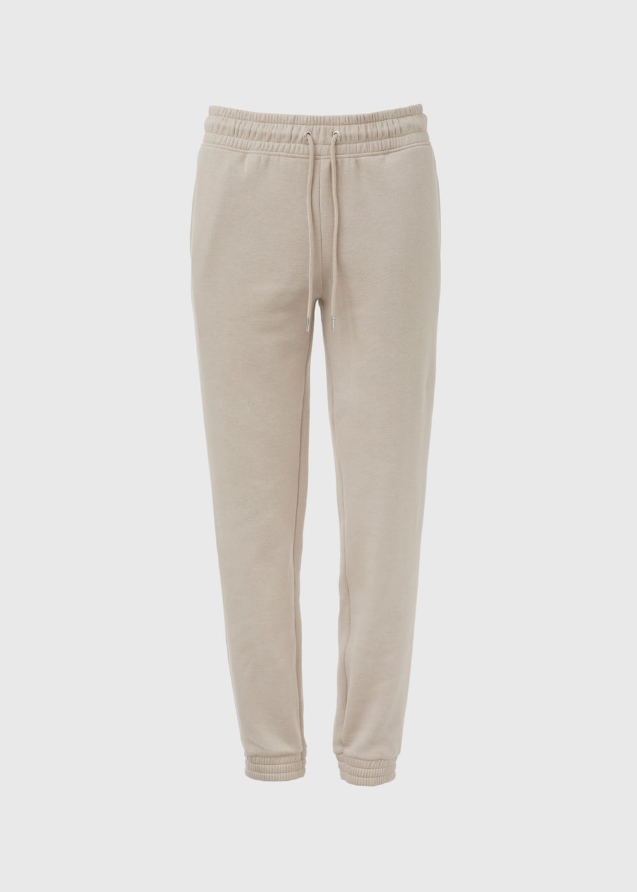 Beige Tapered Jogging Bottoms