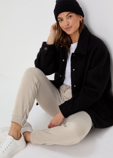 Beige Tapered Jogging Bottoms