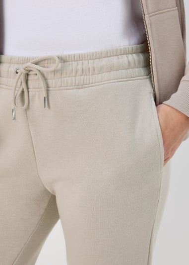 Beige Tapered Jogging Bottoms