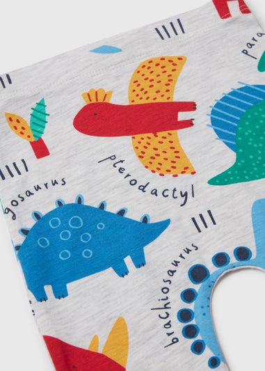 Baby Grey Marl Dinosaur Leggings (Newborn-23mths)
