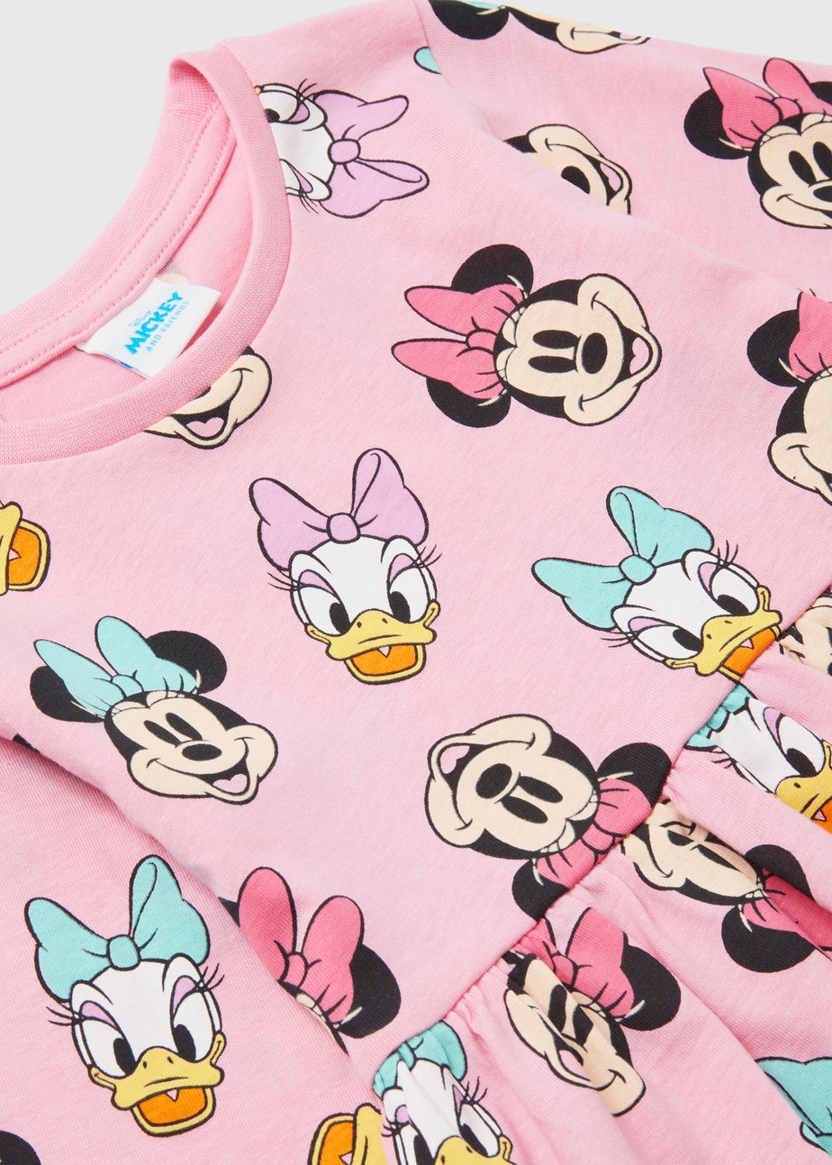 Disney Minnie & Daisy Girls Pink Dress (9mths-7yrs)