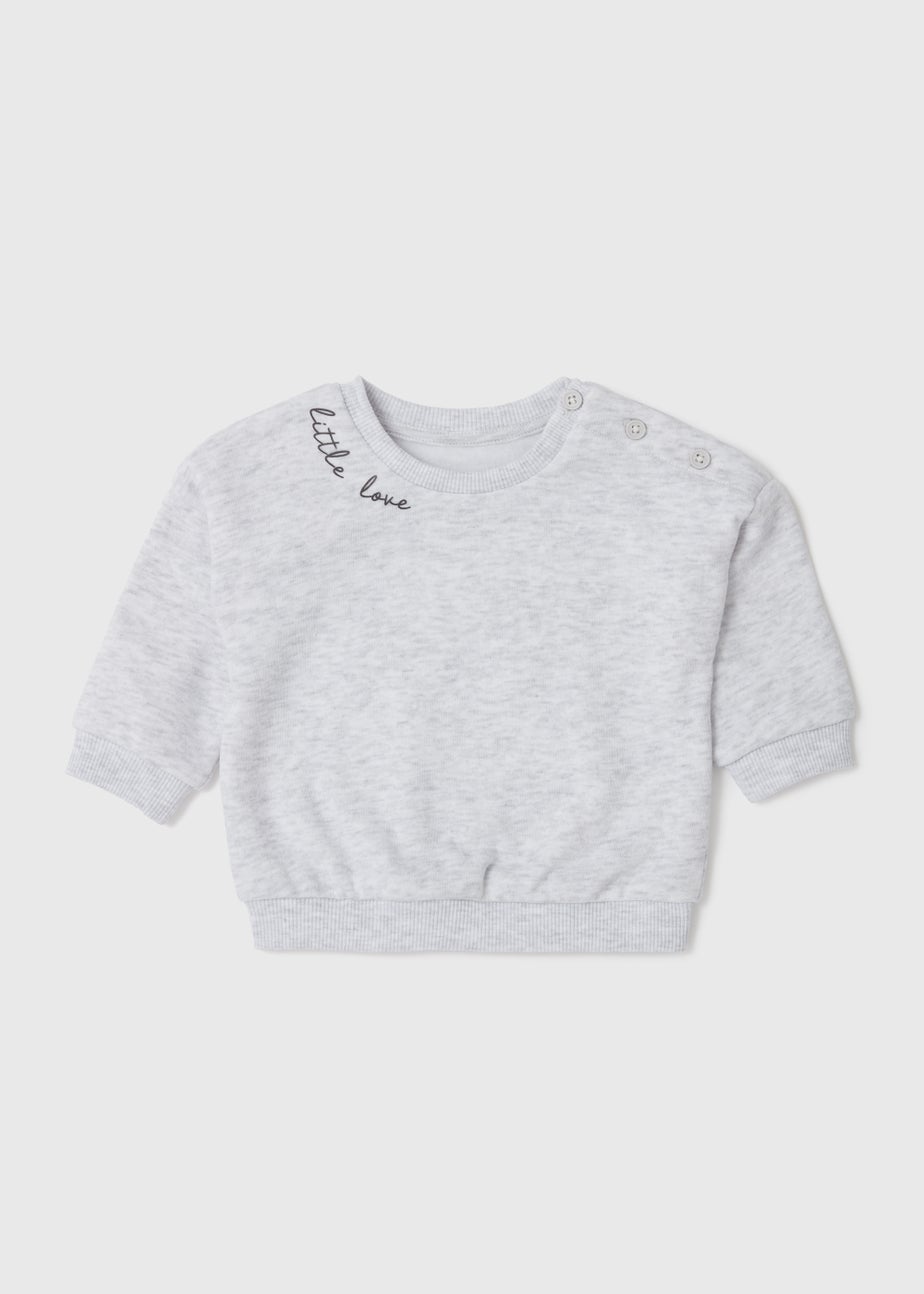 Baby Grey Little Love Sweatshirt (Newborn-23mths)