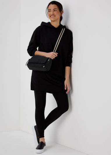 Black Longline Hoodie