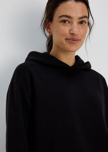 Black Longline Hoodie