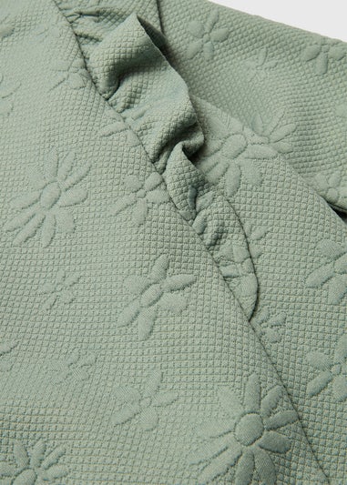 Green Frill Jacquard Set (1-7yrs)