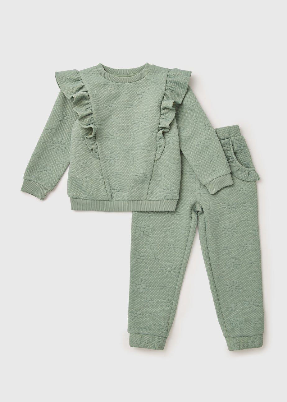 Green Frill Jacquard Set (1-7yrs)