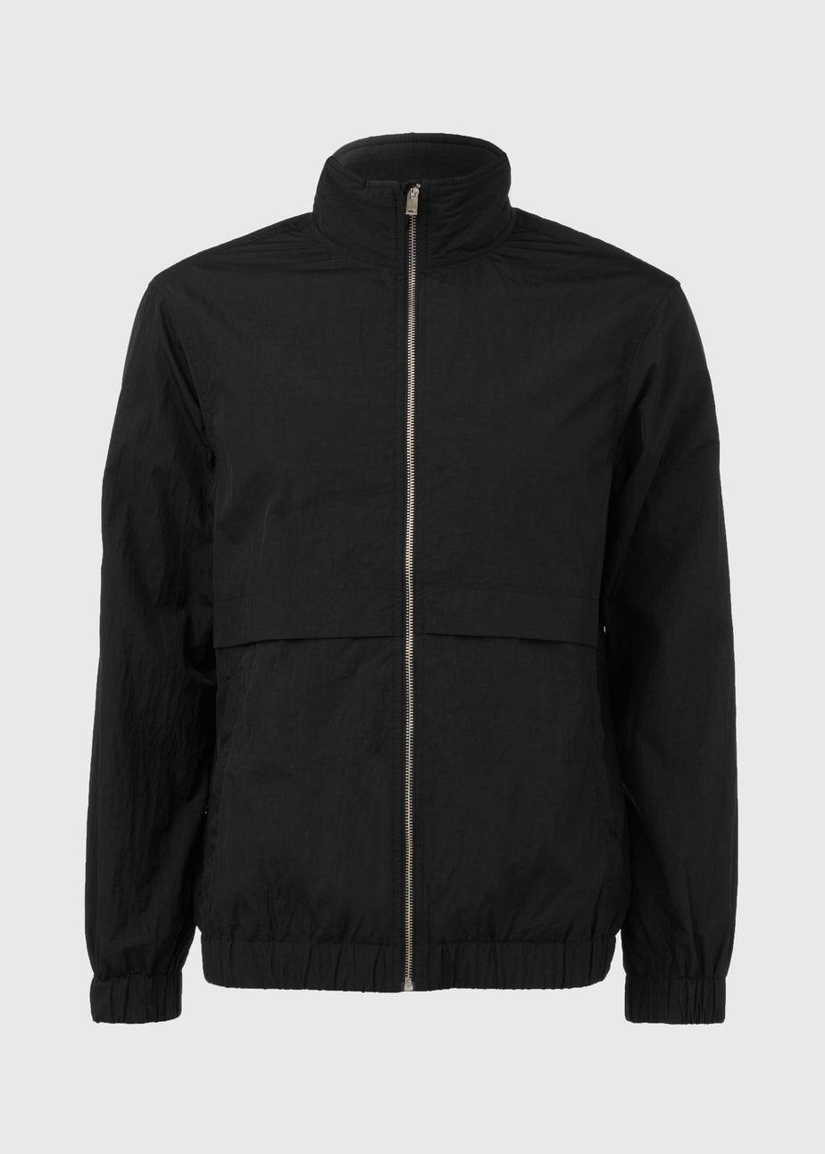Black Crinkle Windbreaker