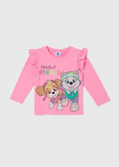 Kids Pink Paw Patrol Long Sleeve T-Shirt (9mths-6yrs)